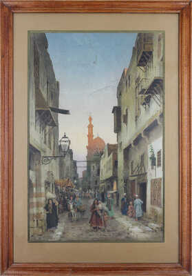 Фельдман Валентин Августович. Восточный городской пейзаж 